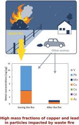 Emission rates and composition of particulate matter from a large waste fire in Stockholm, Sweden