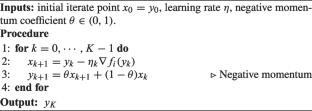 Stochastic gradient accelerated by negative momentum for training deep neural networks