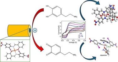 Copper-based electrochemical sensor derived from halogen-substituted Schiff base for selective detection of neurotransmitter dopamine: Insight from DFT and docking analysis