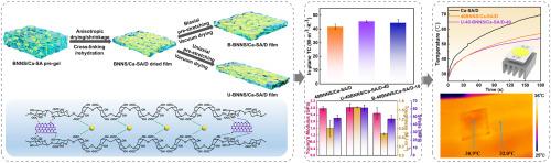Multiple crosslinking-Stretch-induced multi-level orientation structure BNNS/Ca-SA/D films with high thermal conductive performance
