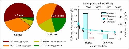 Soil aggregates, carbon and nitrogen content, and water retention across land uses in the Reshui River Catchment