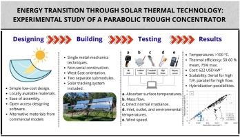 Energy transition through solar thermal technology: experimental study of a parabolic trough concentrator
