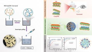 Carvacrol-loaded montmorillonite–caseinate hybrids as active additives for the development of antimicrobial alginate-chitosan microcapsules