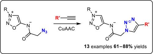 N6-α-azidoacetyl sydnone imines: Synthesis and reactivity in azide-alkyne cycloaddition reactions