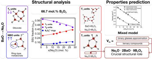 Mixed modifier effect in Na2O–BaO–B2O3 glasses: Structure-forming role of alkali-alkaline earth combinations