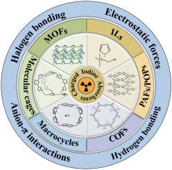 Charged adsorbents for iodine capture