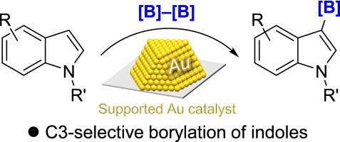 C3-selective CH borylation of indoles by supported gold catalysts