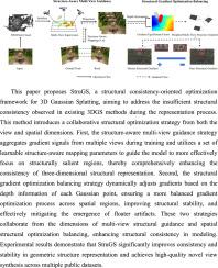 StruGS: Structurally consistent 3D Gaussian Splatting with targeted optimization strategies