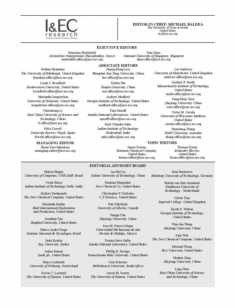 Issue Editorial Masthead