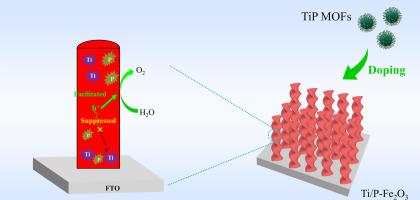 A MOF-driven strategy for titanium and phosphorus Co-doping hematite photoanodes to enhance water oxidation