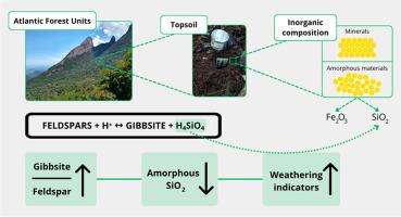 Amorphous inorganic materials and mineralogy of tropical mountainous topsoils in the Atlantic Forest southeastern Brazil