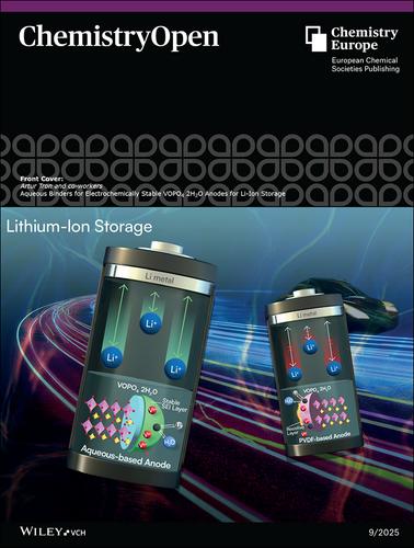 Front Cover: Aqueous Binders for Electrochemically Stable VOPO4 2H2O Anodes for Li-Ion Storage (ChemistryOpen 9/2025)