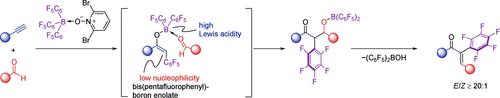 Aldol Condensation of Bis(pentafluorophenyl)boron Enolates for the Synthesis of α-Pentafluorophenyl-Substituted α,β-Unsaturated Carbonyl Compounds