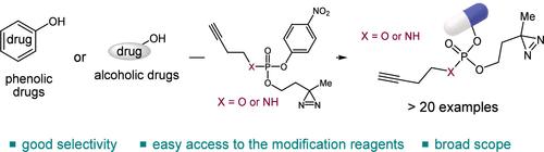 Synthesis of a Phosphate-Bridged Photoaffinity Labeling Probe via Transesterification of Phenols and Alcohols