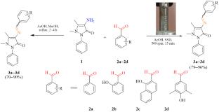 Sustainable Approach to 4-Aminoantipyrine Schiff Bases Using a Single Screw Drill Reactor