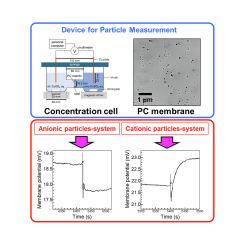 Development of a concentration cell-based method for nanoparticle characterization