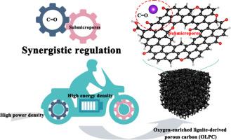 Synergistic regulation of carbonyl oxygen active sites and micropores in lignite-derived porous carbon for high-performance supercapacitors