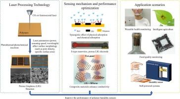 Laser-processed polymers for humidity sensors and the application