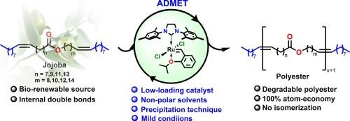 Precipitation driven ADMET polymerization of jojoba oil for recyclable biorenewable polymers