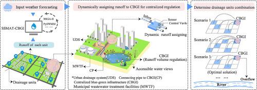 Developing a decision support system for regulating urban runoff by centralized blue-green infrastructure