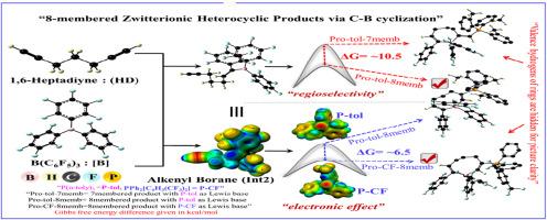 Mechanistic insights into intramolecular carbon–carbon bond formation and carbon–boron cyclization of non-conjugated terminal diacetylenes by frustrated Lewis Pairs: A DFT study
