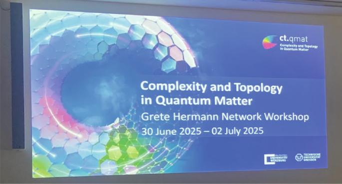 Meeting report: all-female speaker line-up in condensed matter
