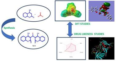 Synthesis, characterization, comparative study, DFT analysis, ADMET prediction and molecular docking study of Thiophen-2-yl and 4-pyridinyl derivatives of bis (4-hydroxy-2H-chromen-2-one)