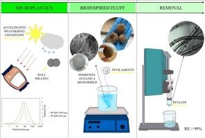 Green production of bioinspired reusable PP fluff for true-to-life microplastics removal from water