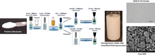The three levels of stabilization in pickering emulsions stabilized by a non-modified bentonite particle: from particle efficiency to emulsion stabilization efficiency