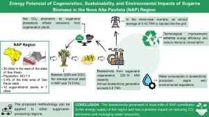 Energy potential of cogeneration, sustainability, and environmental impacts of sugarcane biomass in the Nova Alta Paulista region