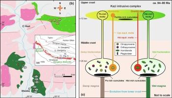 Coexisting wet and damp magma fractionation in the middle crust: An example from the Gangdese Batholith in southern Tibet