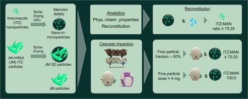 High dose dry powder inhalation of itraconazole nanocrystals: Impact of drug load and inhalation device