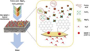 Influence of covalent organic framework integrated hybrid PEI membrane on removal of divalent salts-fulvic acid residues