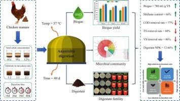 Synergistic anaerobic digestion of chicken manure: Balancing biogas and biofertilizer via microbial dynamics and multivariate analysis