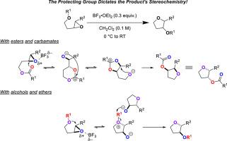 Rearrangement of protected epoxy-alcohols into tetrahydrofuran derivatives: The protecting group matters!