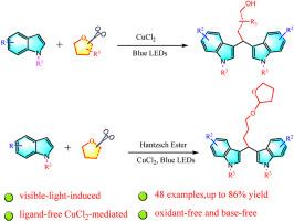 Visible-light-enabled CuCl2-mediated tandem C(sp3)-H and C(sp3)-O oxidant/bisindolylation of ethers – Synthesis of bisindolylmethane derivatives