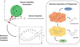 Selective separation of quercetin and p-Coumaric acid based on new Hansen solubility parameters