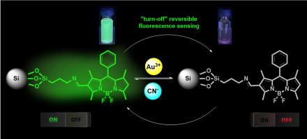 Reversible fluorescence sensing: BODIPY integrated silica nanoparticles for the sensitive and selective “turn-off” detection of Au (III) ions in fully aqueous media