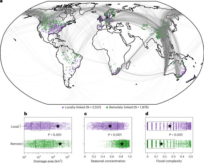 Synchronization of global peak river discharge since the 1980s