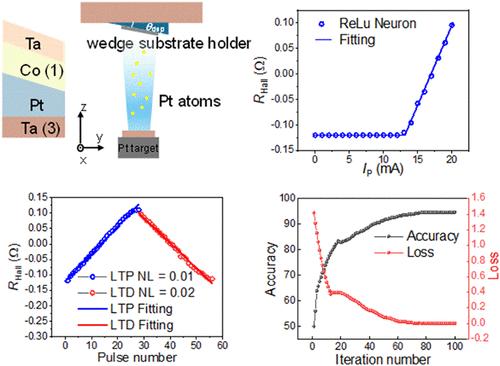 Field-Free Spin–Orbit Torque Switching in Wedge-Shaped Pt/Co/Ta for High-Performance Neuromorphic Devices