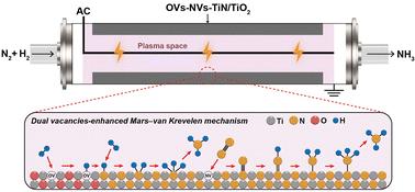 Dual nitrogen and oxygen vacancy-enhanced plasma catalysis for mild NH3 synthesis