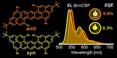 Synthesis of luminescent dinaphthopentacene isomers and their application in OLEDs