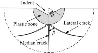 Influence of elastic stress field on subsurface cracks in Vickers indentation of BK7 glass