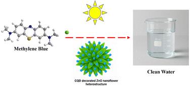 Nanoflower-like ZnO–carbon quantum dot heterostructures for solar-driven degradation of methylene blue: a high-performance and recyclable photocatalyst for sustainable wastewater treatment
