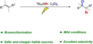 Electrochemically driven bromochlorination of alkenes