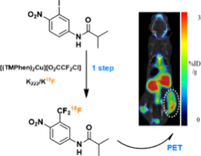 Bench-Stable Copper Complex for Trifluoromethylation and 18F-Labeling of Aryl Iodides