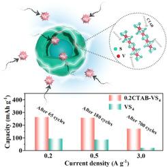 CTAB-induced VS4 yolk-shelled microspheres with sulfur vacancies for enhanced magnesium storage