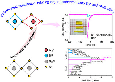 Record Second-Harmonic Generation in a Lead-Free 2D Hybrid Halide Perovskite