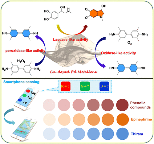 High-Activity Multienzyme-Mimicking Copper-Doped Palladium Metallene Nanozyme toward Portable and Sensitive On-Site Colorimetric Assay