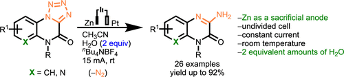 Electroreductive Denitrogenation of Tetrazolo[1,5-a]quinoxalin-4(5H)-ones to 3-Aminoquinoxalin-2(1H)-ones